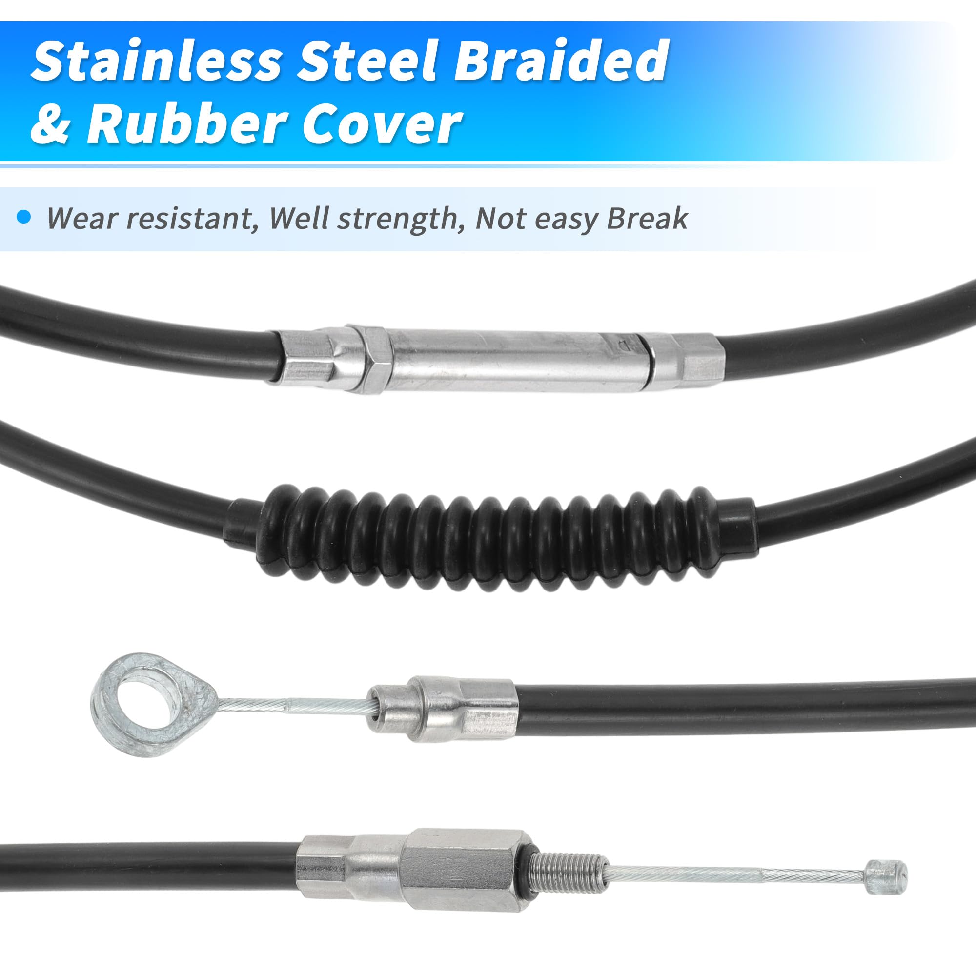 A ABSOPRO 160cm/62.99" Cable De Embrague Para Harley Davidson Sportster XL883 XL1200 XL 883 1200 1986-2013 Para Harley Sportster 2004-2020 Cable De Embrague Extendido Para Moto