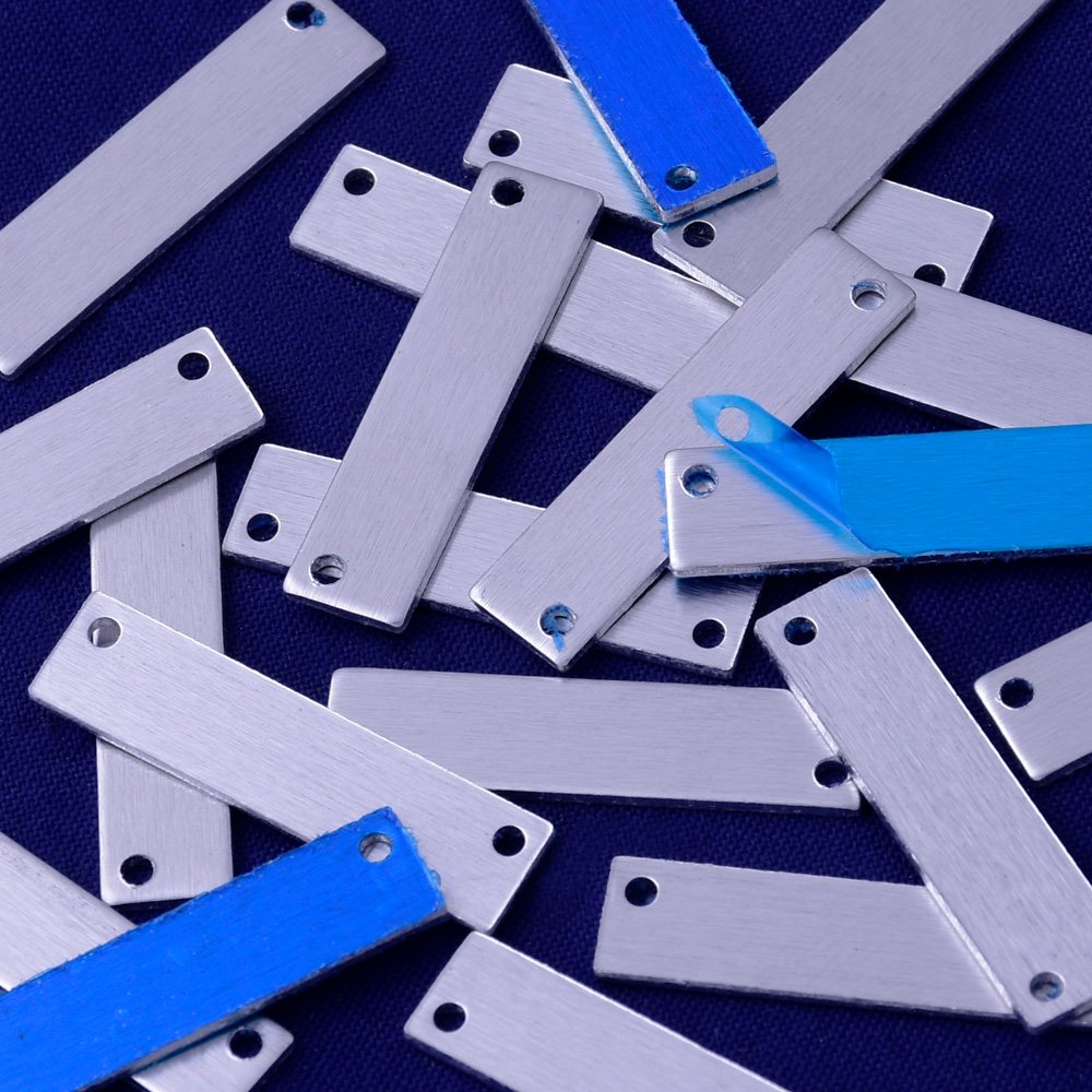 Rosebeading 20pcs tibetara Aluminum Tags Stamping Blank Bracelet DIY Jewelry Tags,Jewelry Making (1