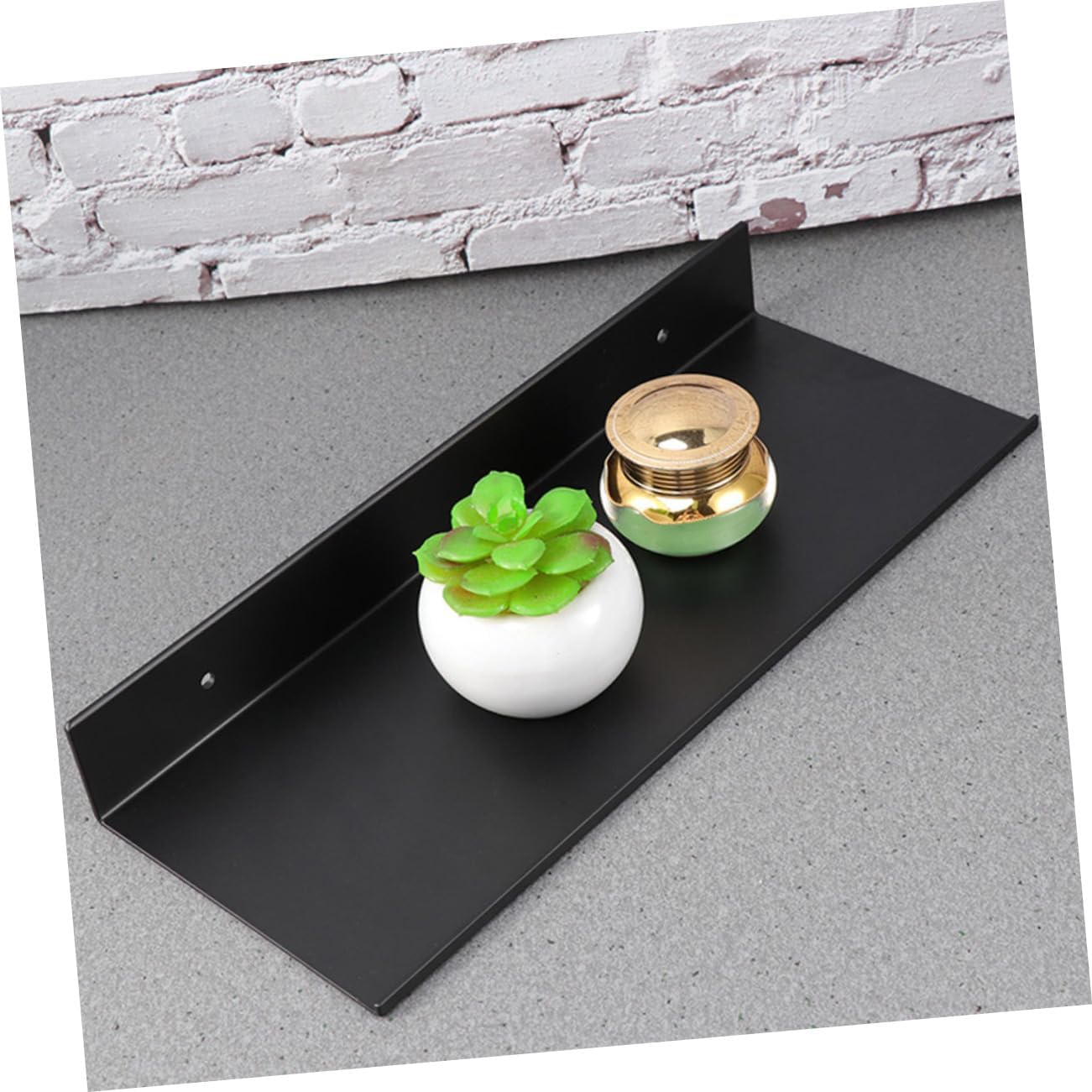 4sets Metal Floating Shelves for Bathroom Storage Wall Mounted Organizer for Toiletries and Household Items Versatile Display Rack for Kitchen Office and Home Decor 2pcs*4