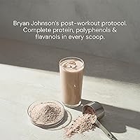 Vista 5 de Blueprint Bryan Johnson Polvo de Proteína de Chocolate – Suplemento Vegano a Base de Plantas con Polvo de Cacao – Ingredientes Limpios – 26g