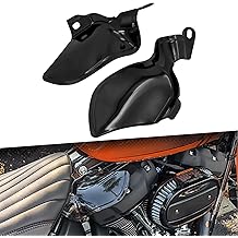 摩托车导风板鞍座热护罩适合哈雷软尾胖鲍勃 FXFBS 突破 FXBR Low Rider Street Bob 2018-2023（黑色）