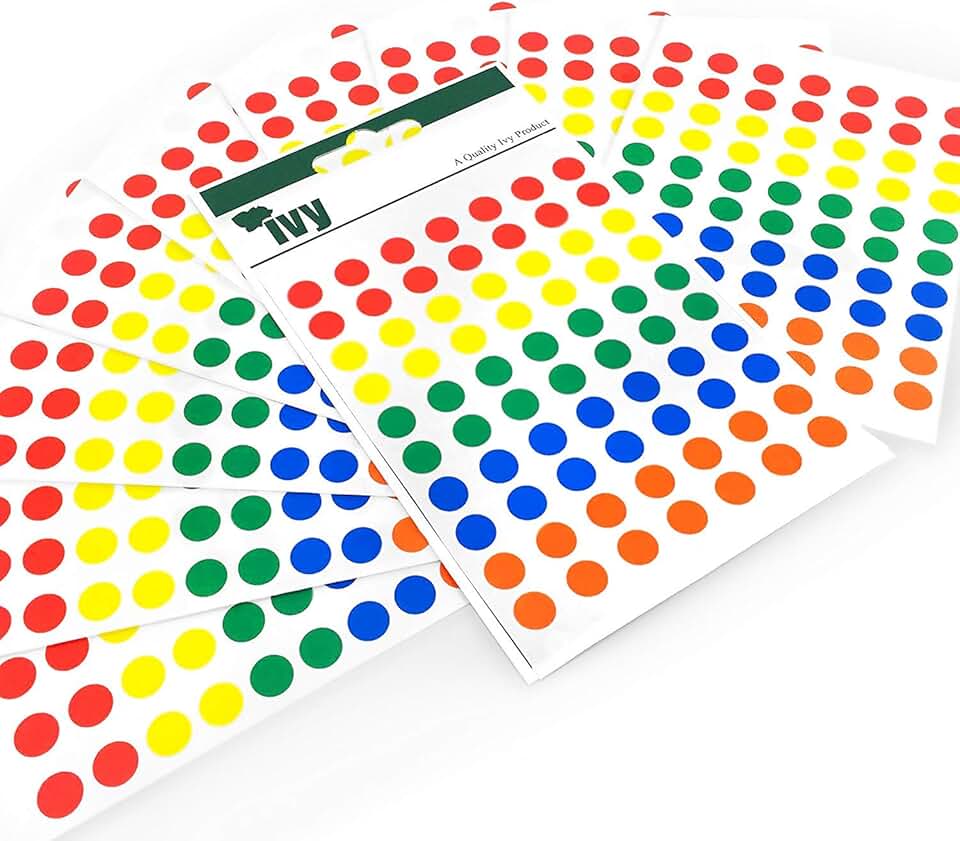 Amazon.co.uk coloured dot stickers