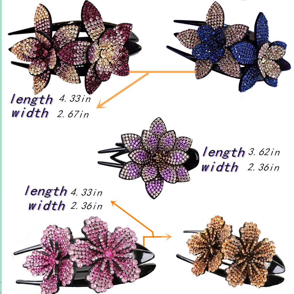 Amazon.com : 5 Pcs double flower decorative jeweled  display picture 3