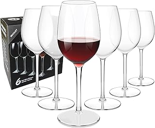 MICHLEY Floating Wine Glasses for Pool Unbreakable Tritan Plastic Red Wine Glasses with Stem Poolside Floating Cups 12.5 OZ, Dishwasher Safe, Set of 2