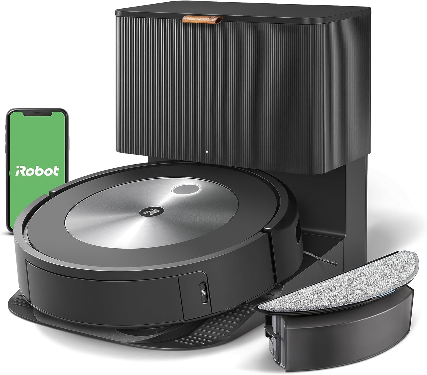 Roomba Combo j5+ Self-Emptying Robot Vacuum & Mop – Identifies and Avoids Obstacles Like Pet Waste & Cords, Empties Itself for 60 Days, Clean by Room with Smart Mapping, Works with Alexa​