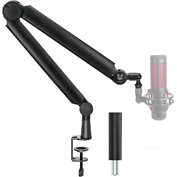 SENSIC SA-30 Microphone Stand Table with 360&deg; Rotating Swivel Arm, Optional Riser and 3/8 to 5/8 Adapter, Universal Microphon
