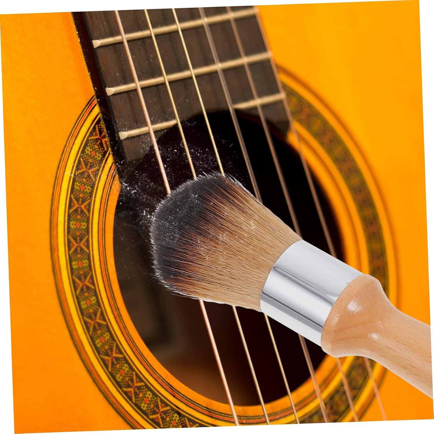 Lurrose Jade Ware Cleaning Brush Wooden Handle Dust Brush with Soft Bristles for Musical Instruments Gentle Care for Strings Crafts and Delicate Surfaces 6.10 in