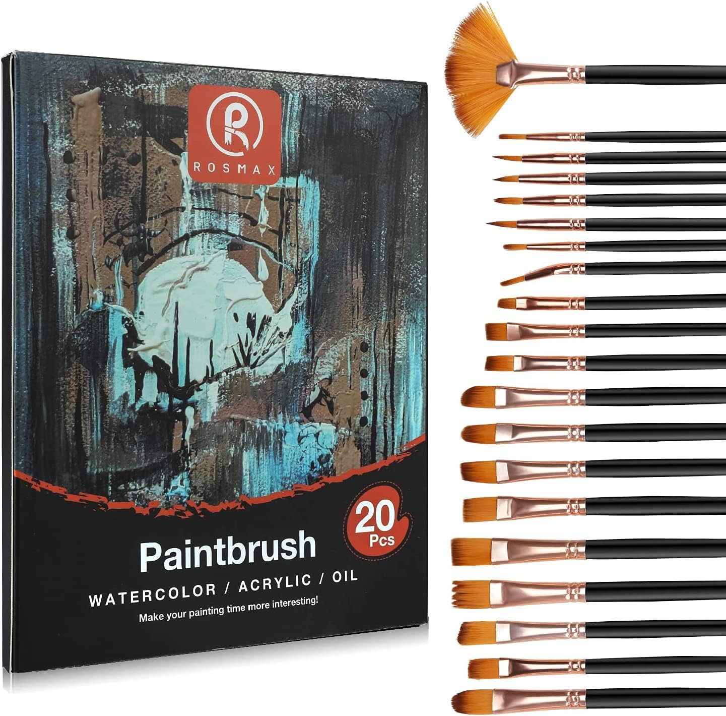 Professional Artist Paint Brush Set for Acrylic, Oil