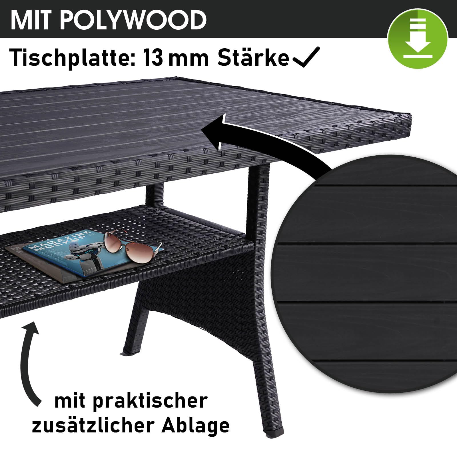 BRAST Gartenmöbel Set Family | bis zu 11 Personen viele Farben | inkl. extra Dicke Kissen | TÜV geprüft | Outdoor Loungemöbel Sitzgruppe Essgruppe Garnitur