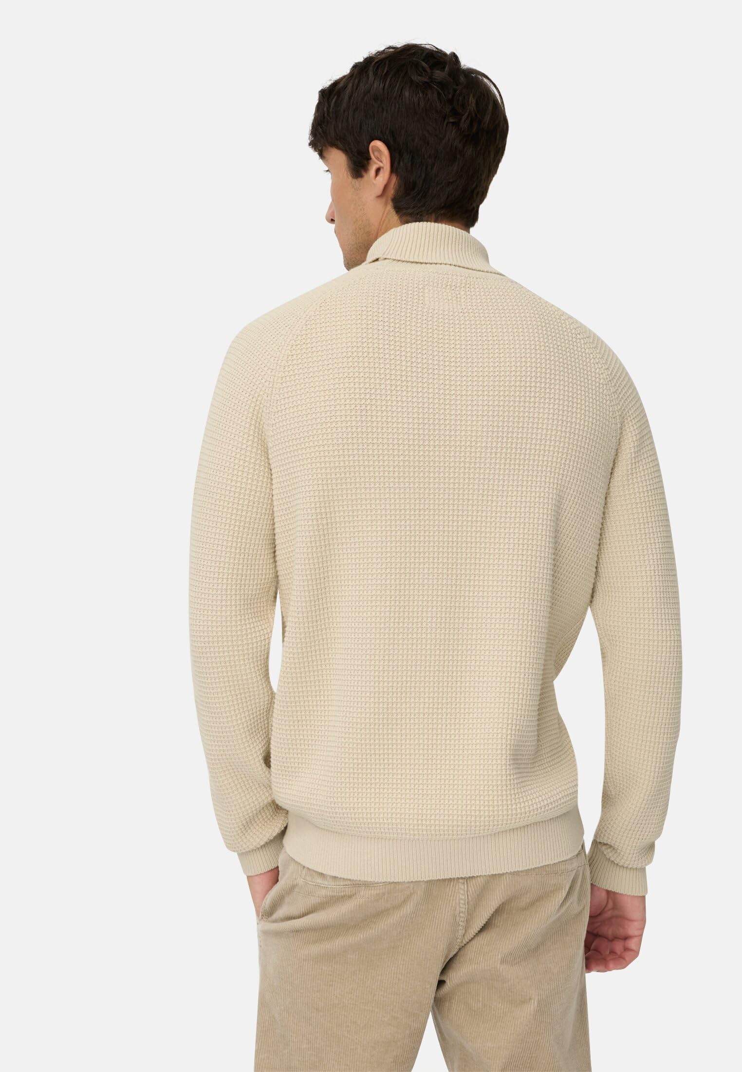 camel active Herren Strickpullover mit Stehkragen