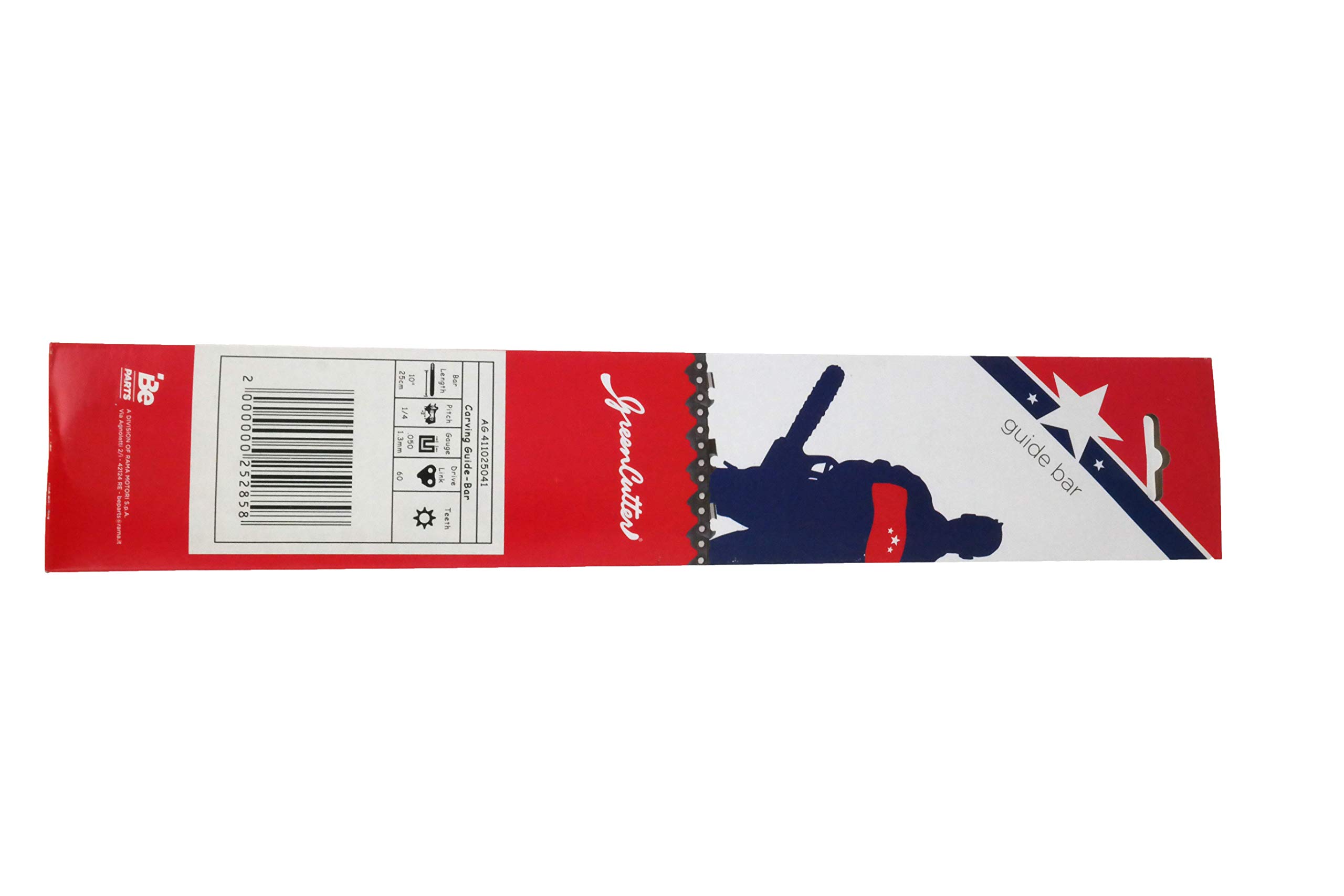 GeenCutter AG 411025041 Barra Carving para motosierra, 10" (25 cm), paso 1/4", canal 1,3 mm, adaptable Oregon, casquillo 041