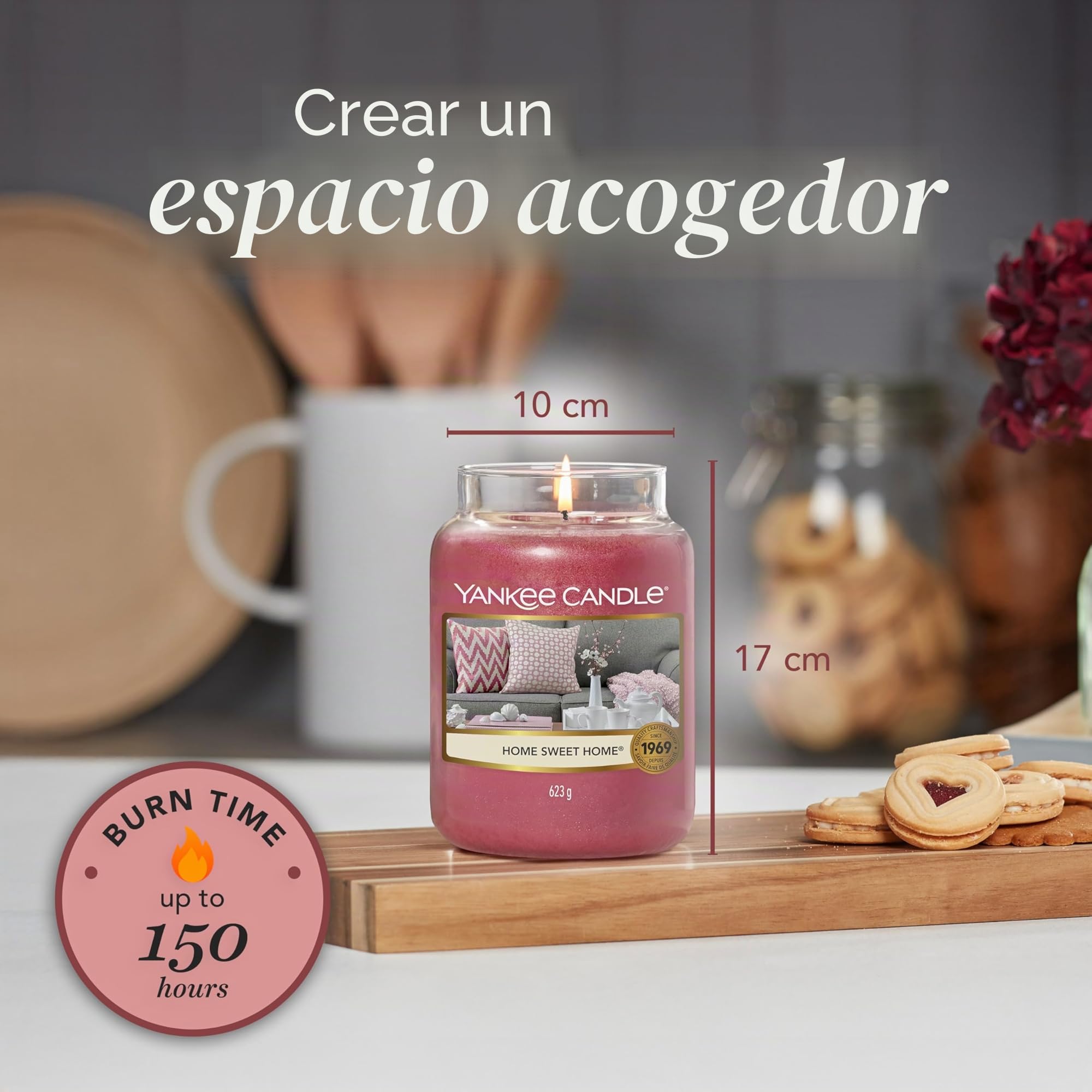 Yankee Candle vela perfumada| Home Sweet Home vela en tarro grande | Velas de larga duración: hasta 150 h | Regalo ideal para mujer