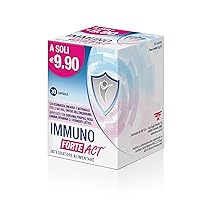 Immuno Forte Act, Integratore Alimentare per la Difesa dell’Organismo, con Echinacea, Uncaria, Astragalo, Curcuma, Propoli, Rosa Canina, Vitamica C, Zinco e Fermenti Lattici, Confezione da 30 capsule