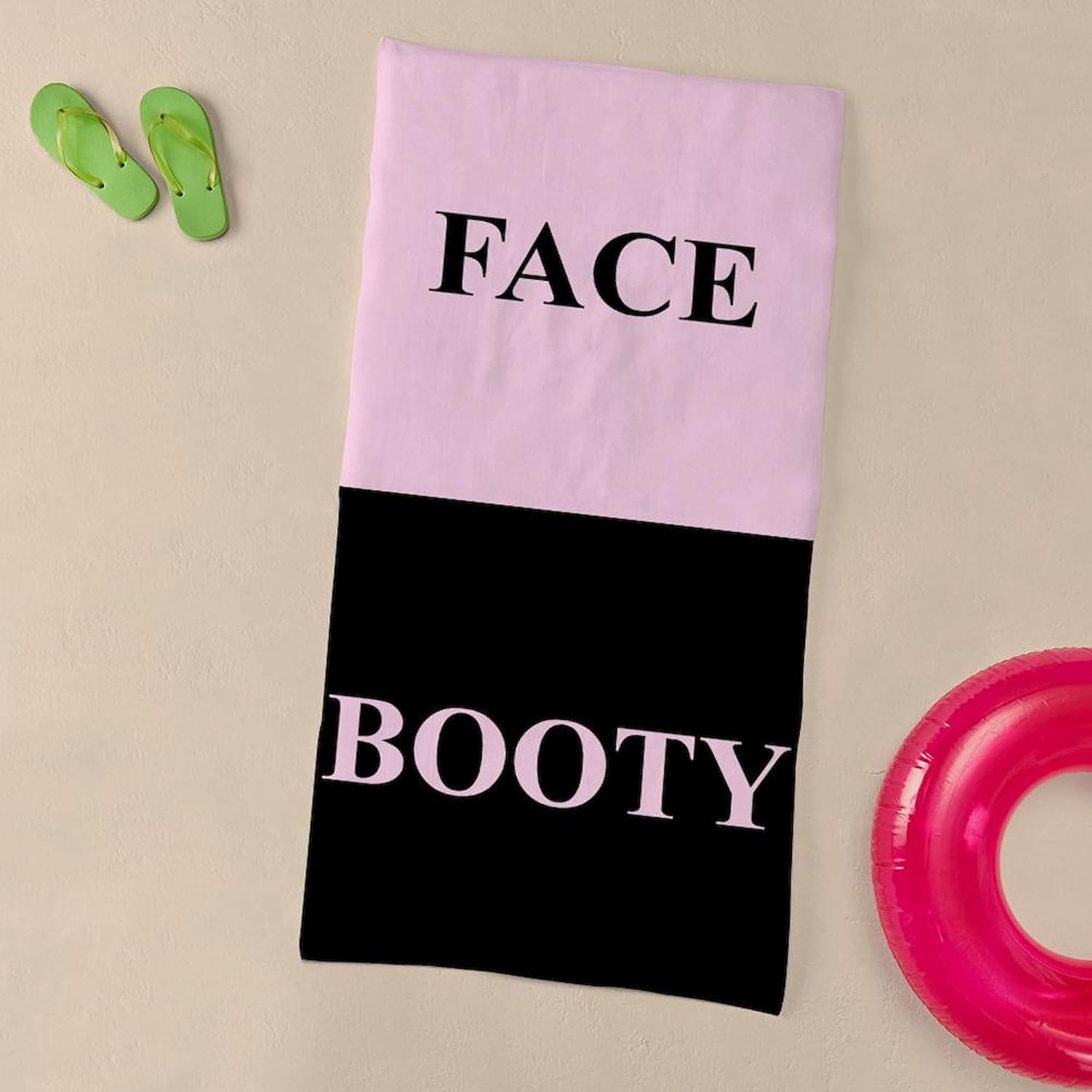 CafePress Booty FACE 30"x60" Absorbent Cotton Back, Soft Beach, Pool Towel