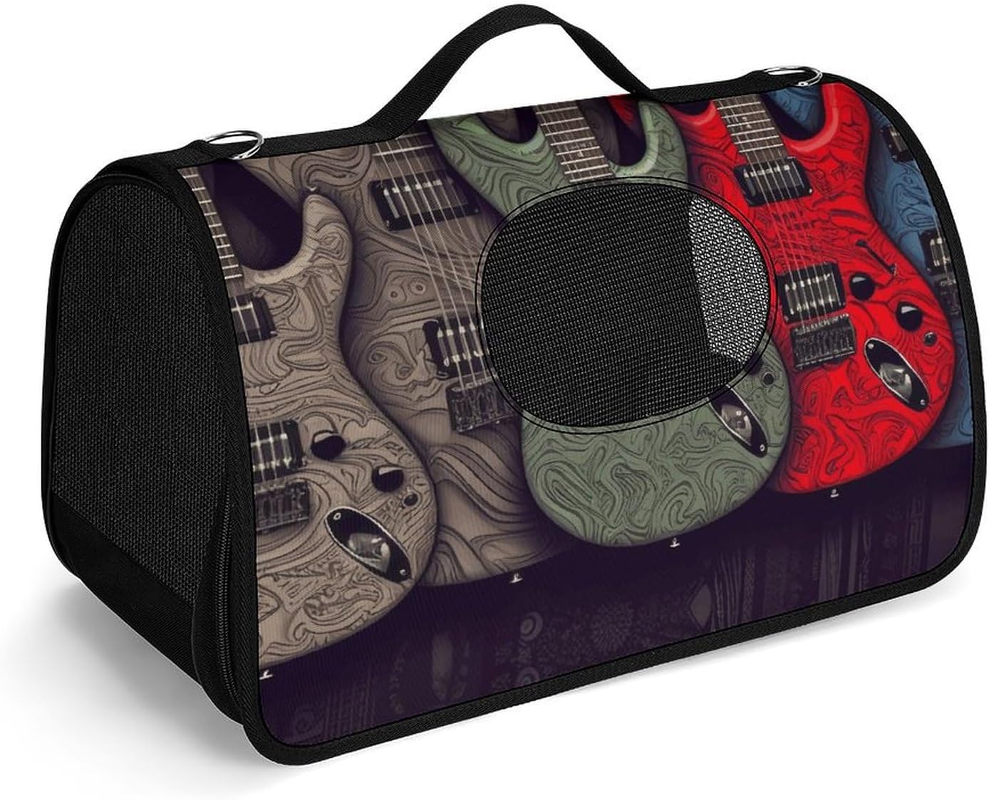 Pet Handbags, Guitar Pattern Printed Pet Handbags,folding Pet Bags,new Pet Handbags,universal Pet Handbags, 45X26X23.5cm