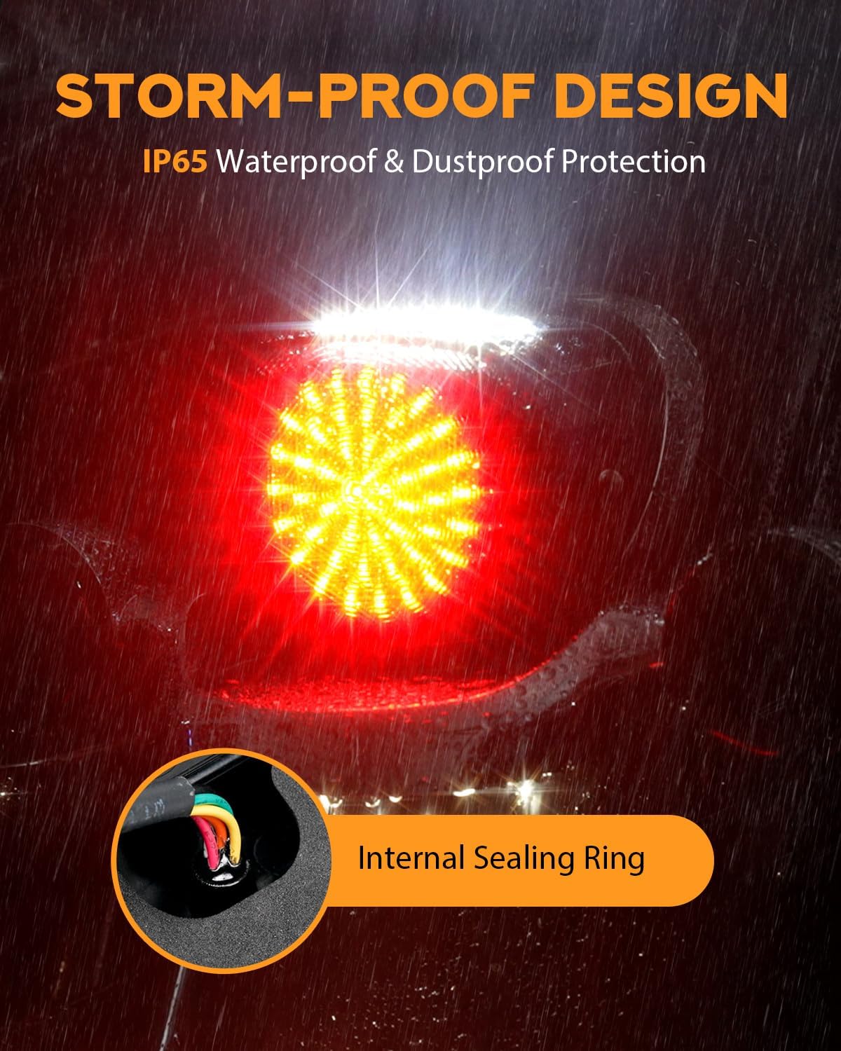 PBYMT LED Tail Rear Light, Brake License Plate Lights Turn Signal with Bracket Fit for Harley Davidson Touring Road Glide Street Glide Electra Glide Road King Heritage Dyna Sportster (Black)