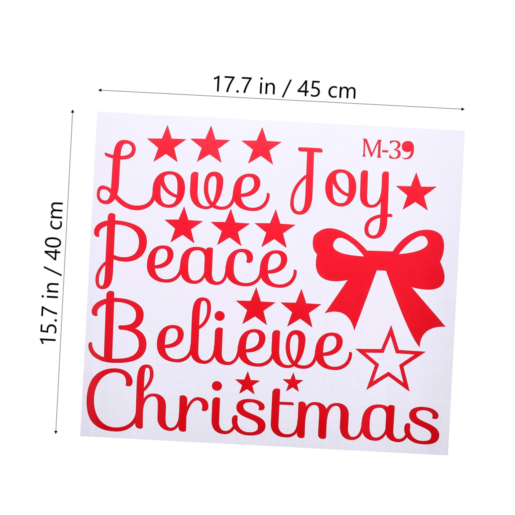 Hemobllo 6pezzi Adesivi Creativi Per Albero Di Natale Stickers Murali Con Parole Di Benedizione Per Decorazioni Natalizie e Parete Impermeabili e Rimovibili Adatti Per Casa e Ufficio