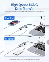 Vista 3 de LENTION Hub USB C multipuerto con puerto HDMI 4K, 3 puertos USB-A, puerto de datos USB-C, 100 W PD, divisor USB compatible con MacBook Pro/Air/Neo