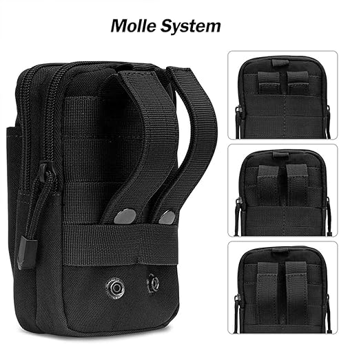 Miniatura 5 de NuCamper Bolsa táctica Molle EDC para la cintura, bolsa compacta, bolsa táctica multiusos, cinturón para teléfono celular, soporte para