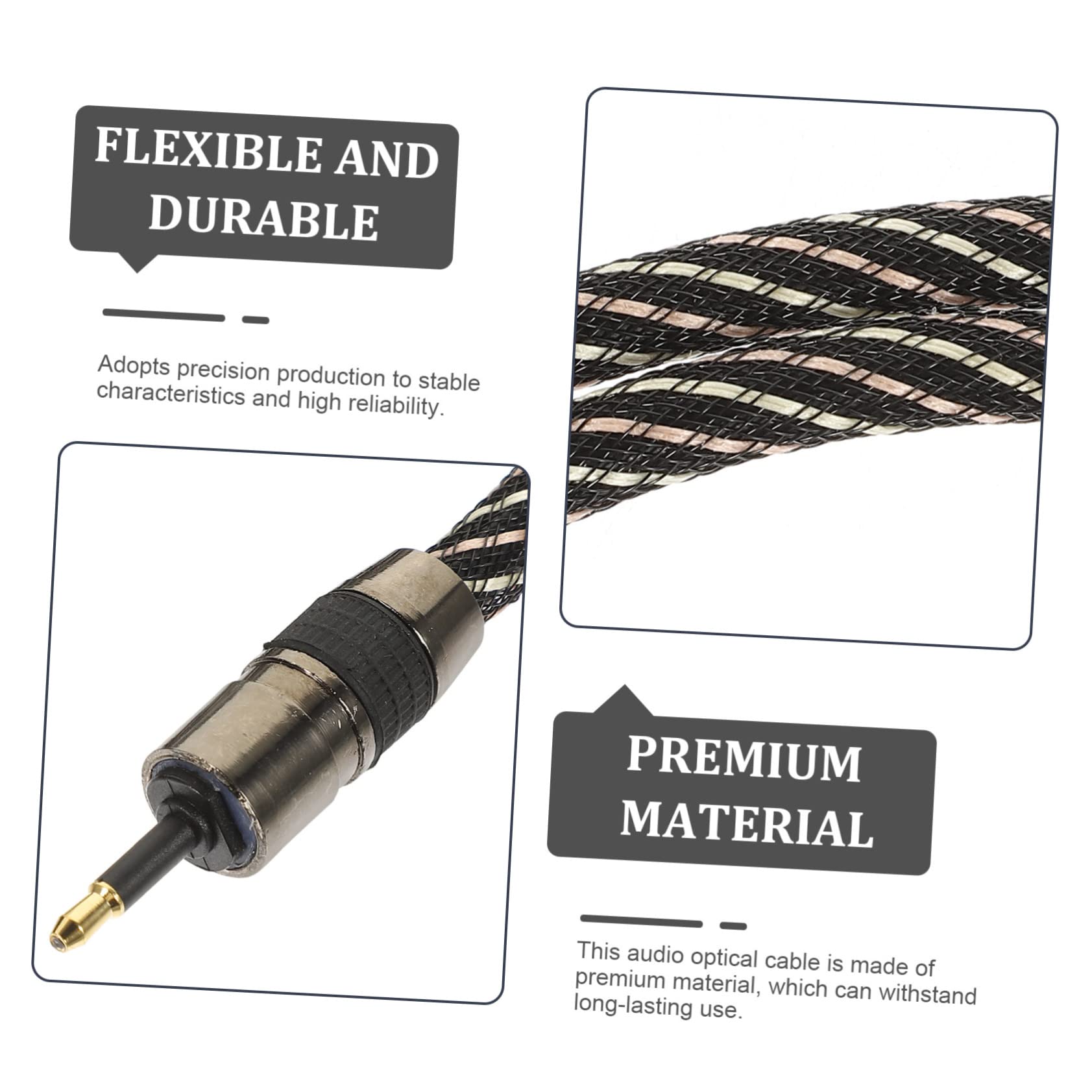 OSALADI 3pièces Câble Audio Optique Pour Home Cinéma Transmission Stable Et Haute Définition Compatible Avec Consoles De Jeux Et Amplificateurs