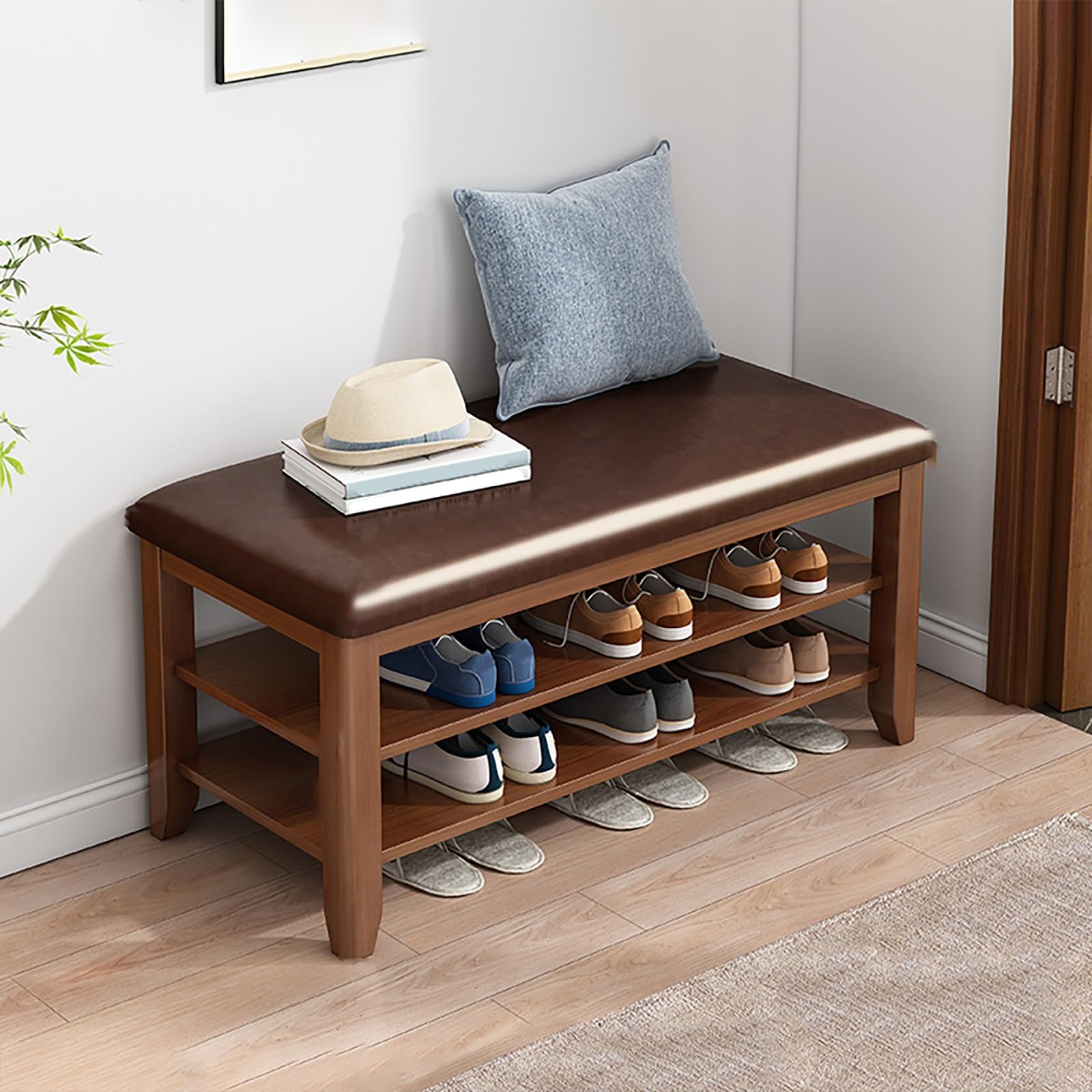 Banc à chaussures solution rangement élégante petits espaces