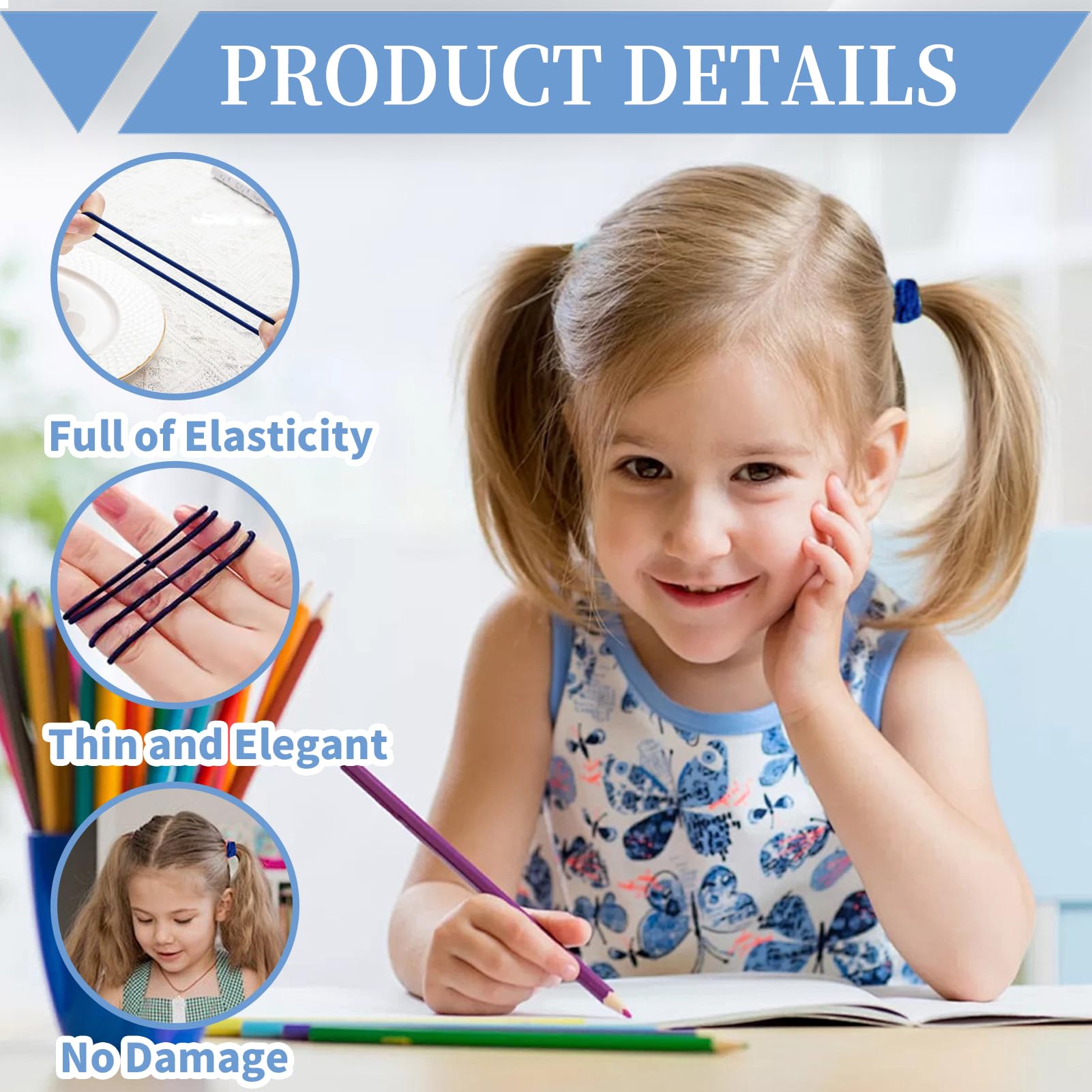 100 PCS Elastic Hair Bands - Image 3