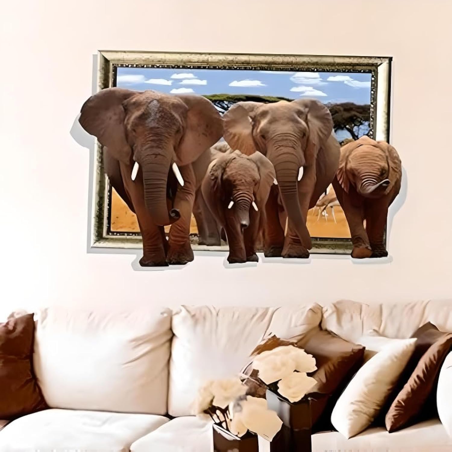 JAAMSO ROYALS 3D Animal Elephant Wall Stickers for Kids, Wall Stickers for Kids Room, Kids Wall Stickers for Kids Room, Kids Room Wall Sticker (60 CMx 90 CM) (B0965MNNP4) Amazon Price History, Amazon Price Tracker
