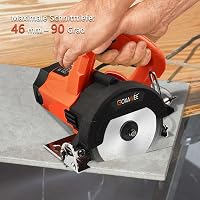 GOXAWEE Körfűrész 1800W Elektromos Fűrész Fához Műanyaghoz Fémhez 12000RPM 62mm Vágásmélység 4 Tárcsával 6