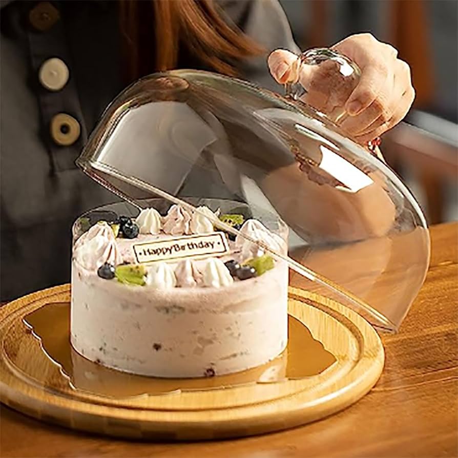 ガラス製ケーキスタンド ドーム型カバー付き Amazon|ガラスドーム ケーキドーム ケーキカバー ケーキ