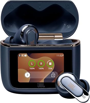 JBL Tour Pro 3, Auriculares True Wireless con Cancelación de Ruido, Azul | Estuche de carga inteligente, 44 horas de autonomía, Bluetooth 5.3, JBL Spatial 360 Sound y Seguimiento de Cabeza