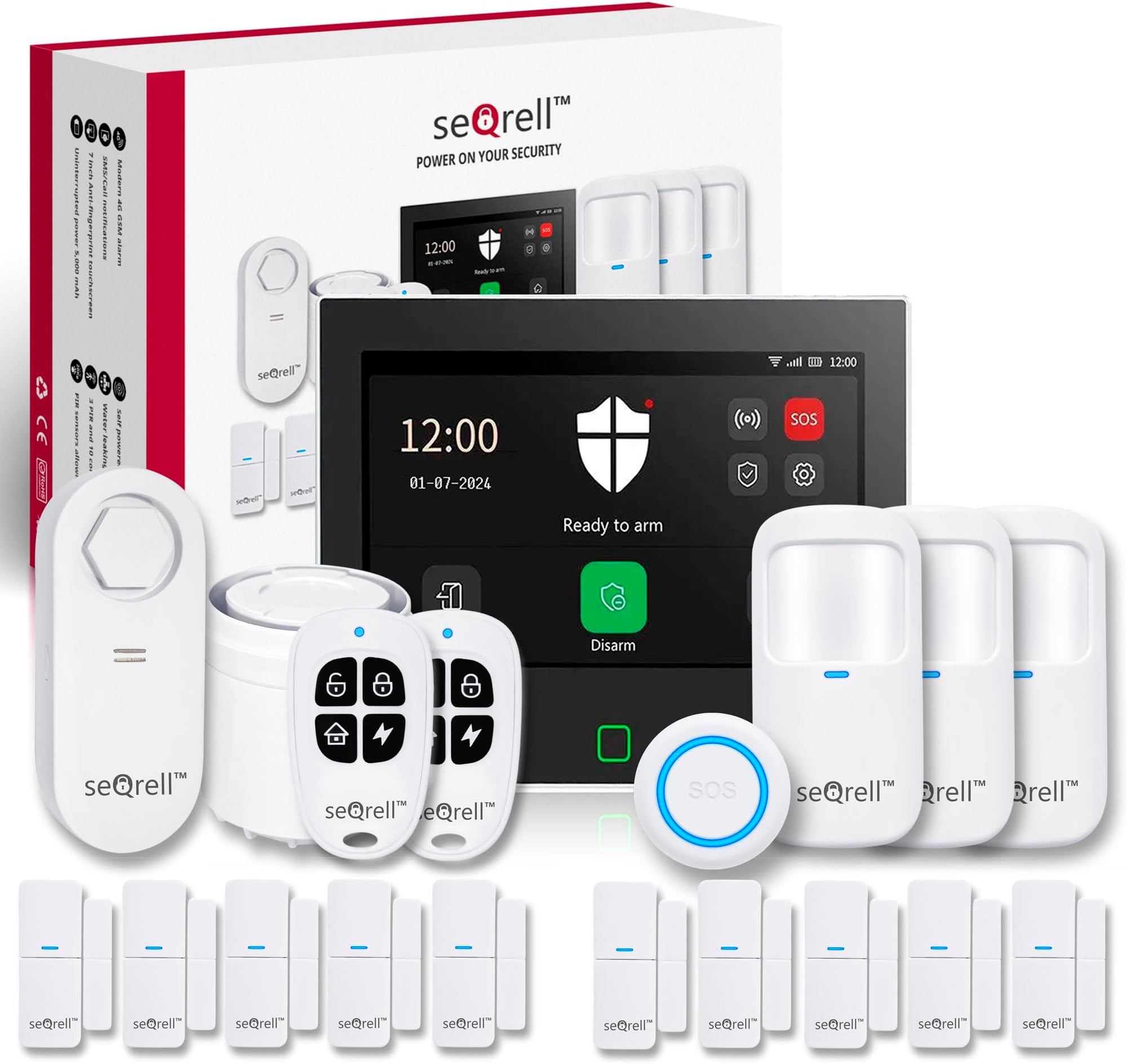 Sistema Di Allarme Magnetico Di Sicurezza Per Porte Senza Fili Rilevatore Di Apertura Finestre Alimentato A Batteria 96586134 - Foto 7