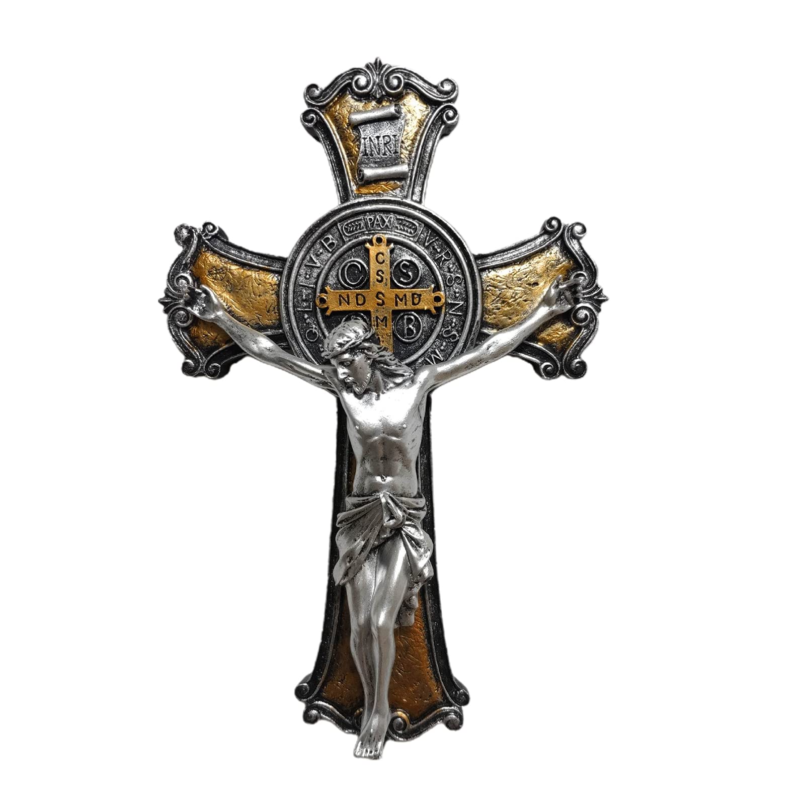 Tsophreniq Resin Cross Pendant Decorative Charm Hangable Ornaments for School Window Wall Decoration Resin Cross Mold