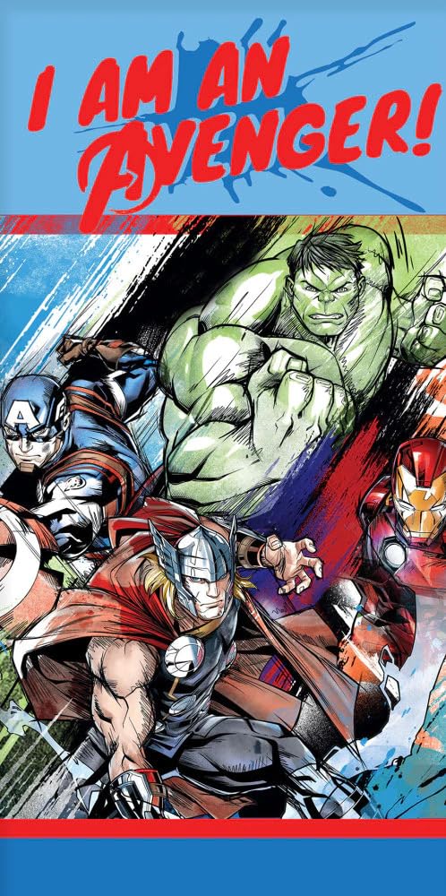 Marvel Avengers Blue 100% Cotton Towel from B&Q