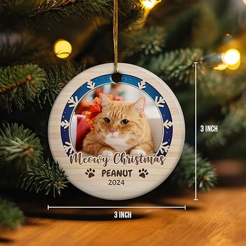 Vista 48 de SANDJEST Adornos personalizados de cerámica con foto personalizada para cachorros de primera Navidad 2024 para amantes de los perros, corazones