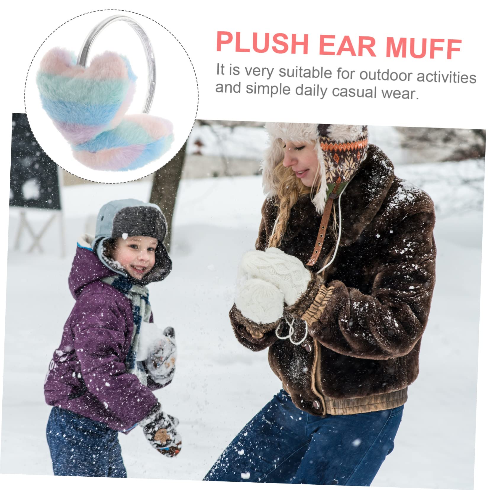GALPADA 5piezas Orejeras De Invierno De Piel De Oso Para Mujeres Calentadores De Oídos De Diseño Corazón Protector Térmico y Resistente Al Frío Para Actividades Al Aire y Uso Diario