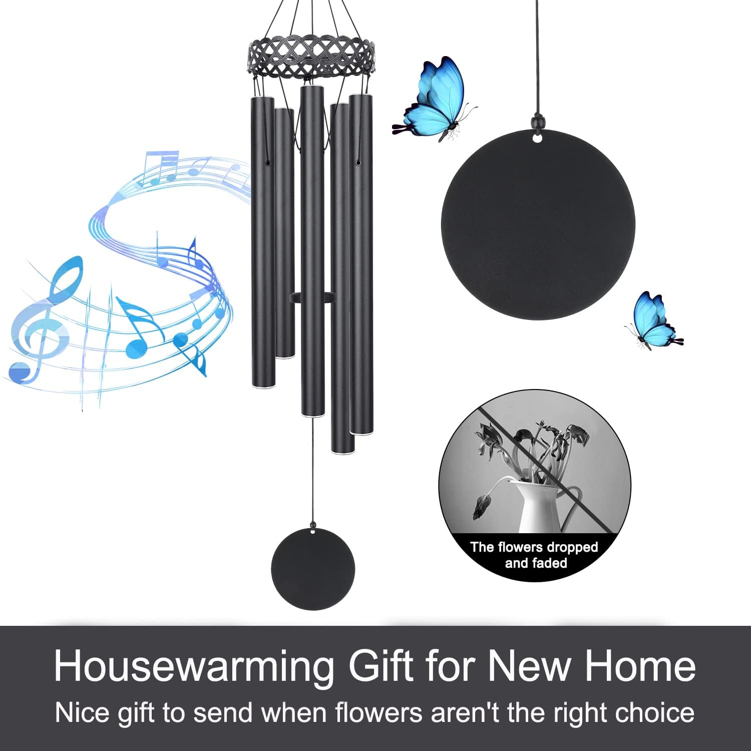 New Homeowner Gifts Wind Chime, Personalized Wind Chime for New House, New Home Housewarming Gift for Homeowner, Custom New House Gifts, Housewarming Gift Ideas, House Warming Christmas for Couple