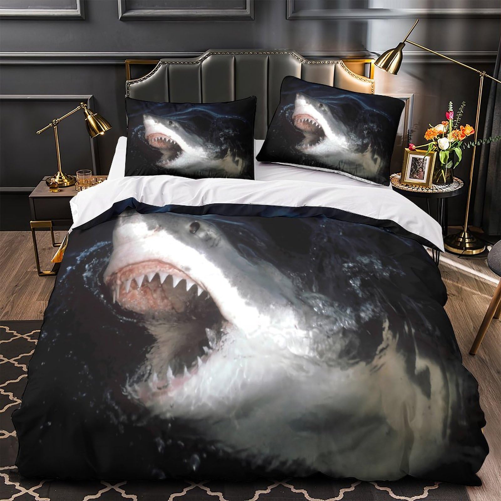 Ensemble de literie doux marine anti-acarien pour literie King 220x240