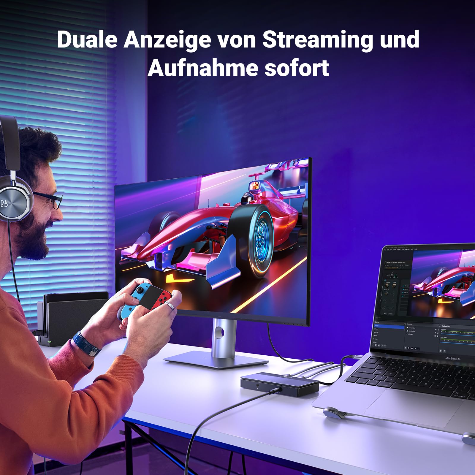 Guermok HDMI-Capture-Karte 4K@60FPS, 1080P@240FPS USB 3.0 HDMI zu USB A/C Video-Capture-Karte für Streaming, kompatibel mit Pad, Switch 2/1, PS4/5, Xbox One, Quest3, Mac OS, Windows, Zoom, OBS, Kamera Guermok HDMI-Capture-Karte 4K@60FPS, 1080P@240FPS USB 3.0 HDMI zu USB A/C Video-Capture-Karte für Streaming, kompatibel mit Pad, Switch 2/1, PS4/5, Xbox One, Quest3, Mac OS, Windows, Zoom, OBS, Kamera