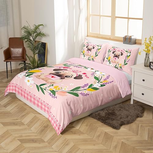 Miniatura 3 de Erosebridal Juego de ropa de cama para perros y niños pequeños, funda de edredón Kawaii para cachorros, funda de edredón de animales de mascotas de