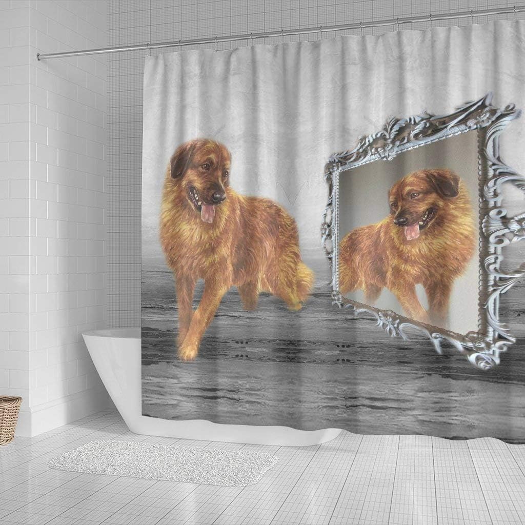 Leonberger Dog Print Shower Curtain