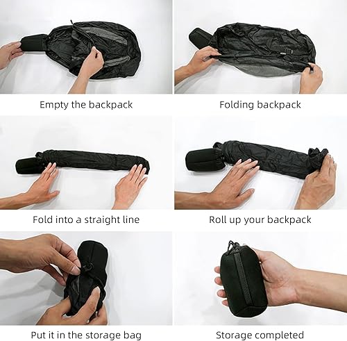 Miniatura 3 de Peicees Mochila plegable ligera para casco de motocicleta, para hombre, impermeable, de gran capacidad, para ciclismo, motocicleta, casco, mochila,