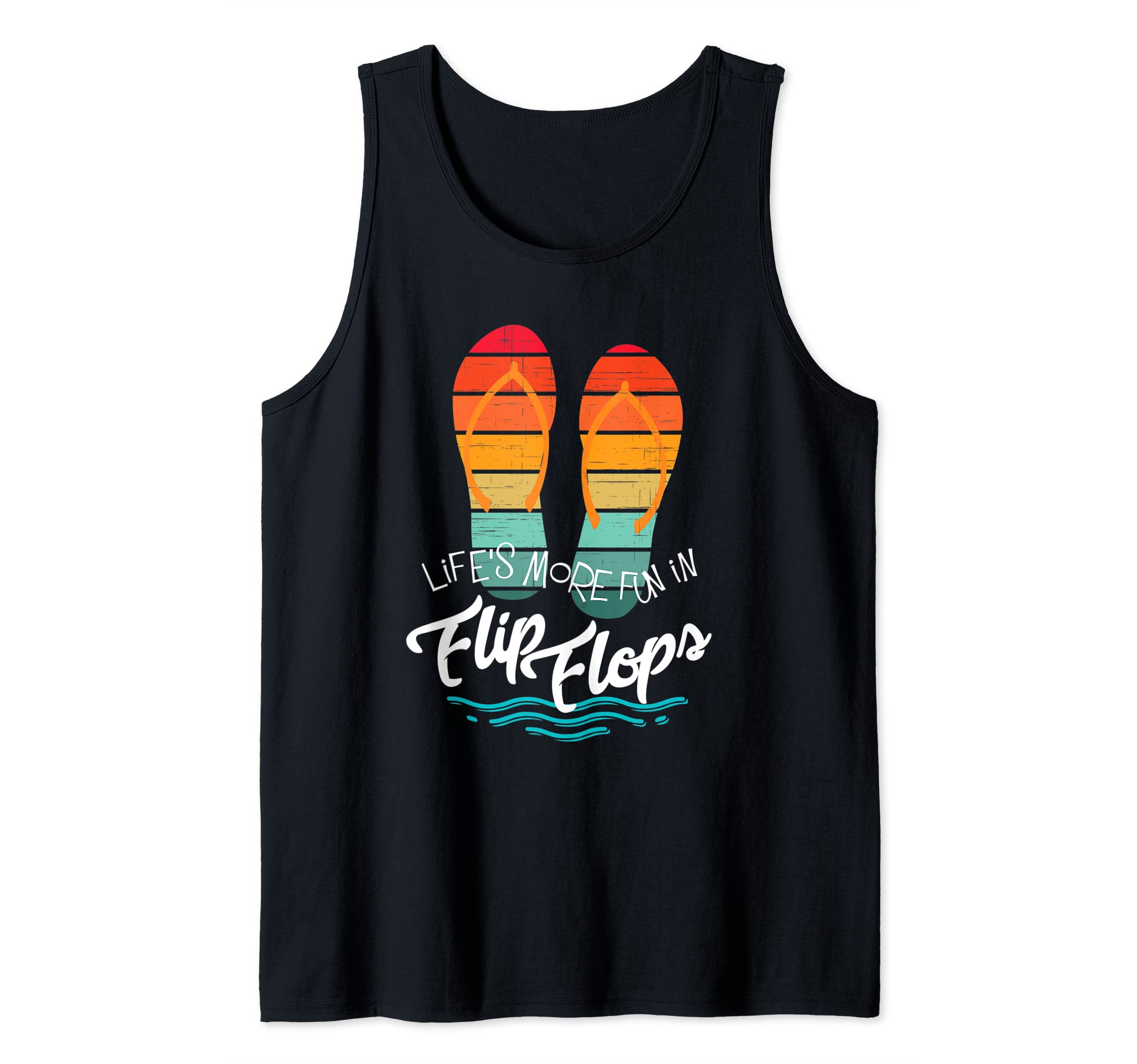 Life's More Fun in Flip Flops Summery Beach Tank Top