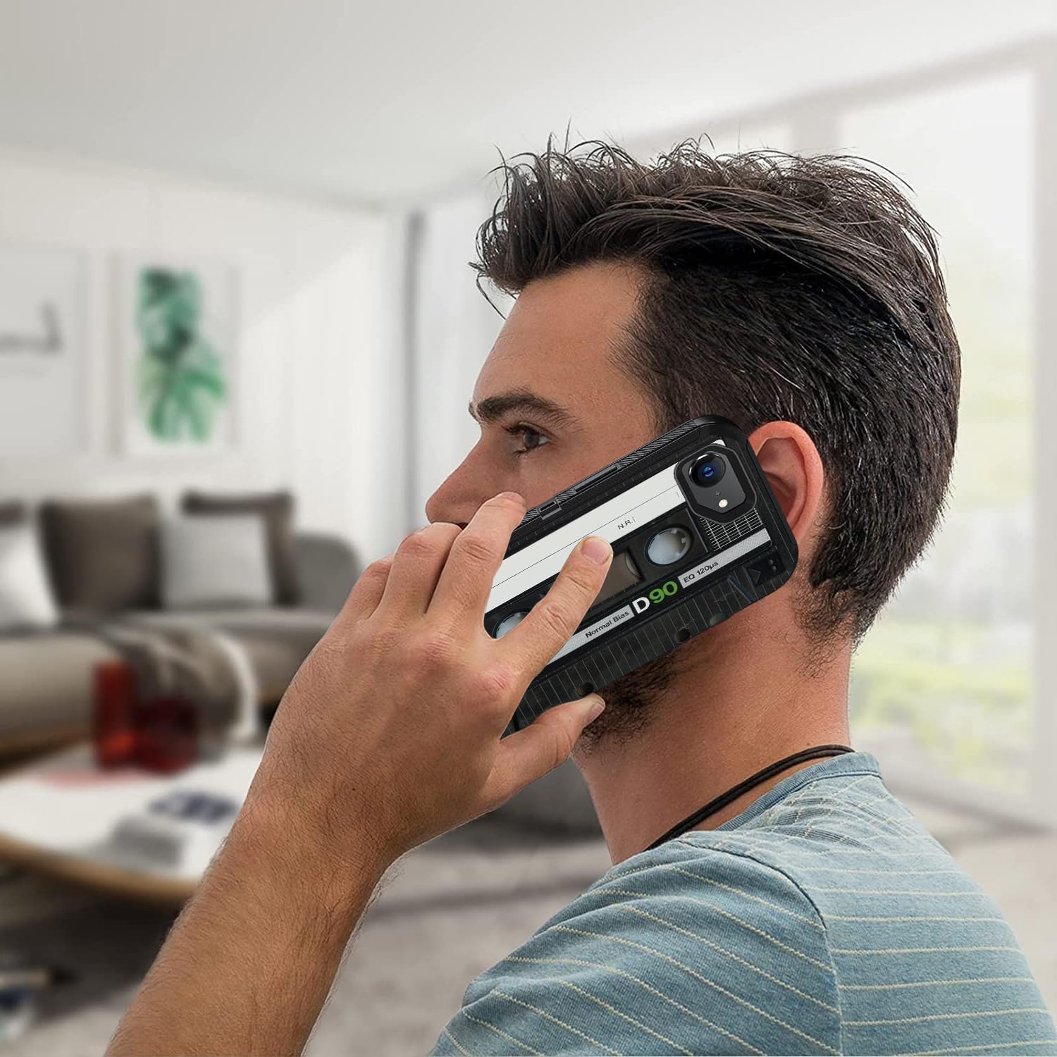 Designed for iPhone 16e Case, Military Grade Heavy Duty 3-Layer Shockproof Drop Phone Protective Cover for iPhone 16e (2025) 6.1 inch, Vintage Music Cassette - Image 6