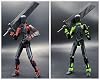 T13 Action Figure Set Assembled 3D Printed Multi Joint Movable Titan 13 Lucky Dummy 13 Mobile Robot Nova 13 Action Figure Desktop Decoration for Game Lovers Toys Black Red Green