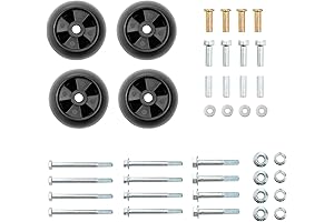 HQPASFY 4 Pack Mower Anti Scalp Deck Wheel Kit AM133602, AM116299, M111489 for John Deere