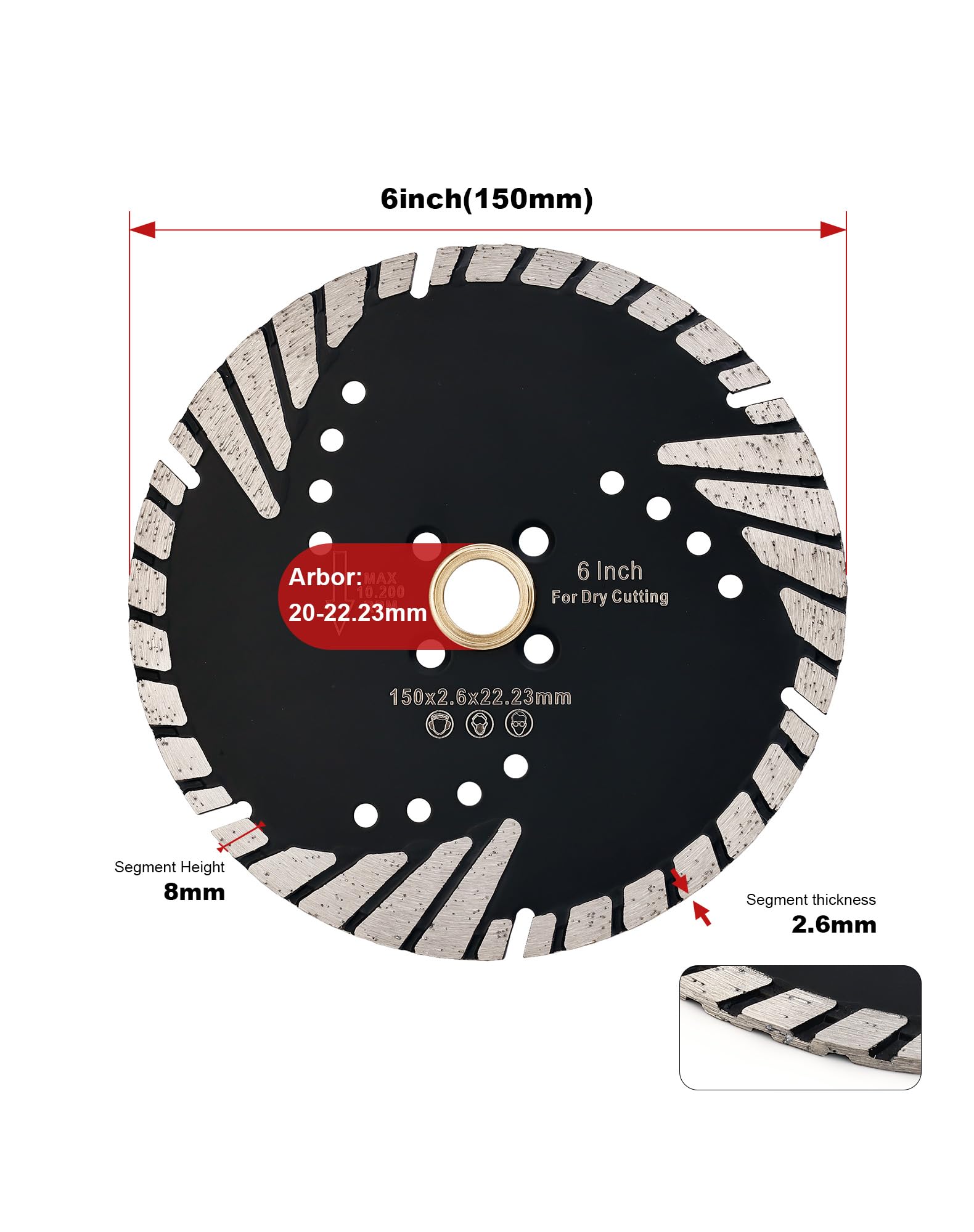 Casaverde Diamond Cutting Disc 150 x 22,23mm Turbo - Image 4