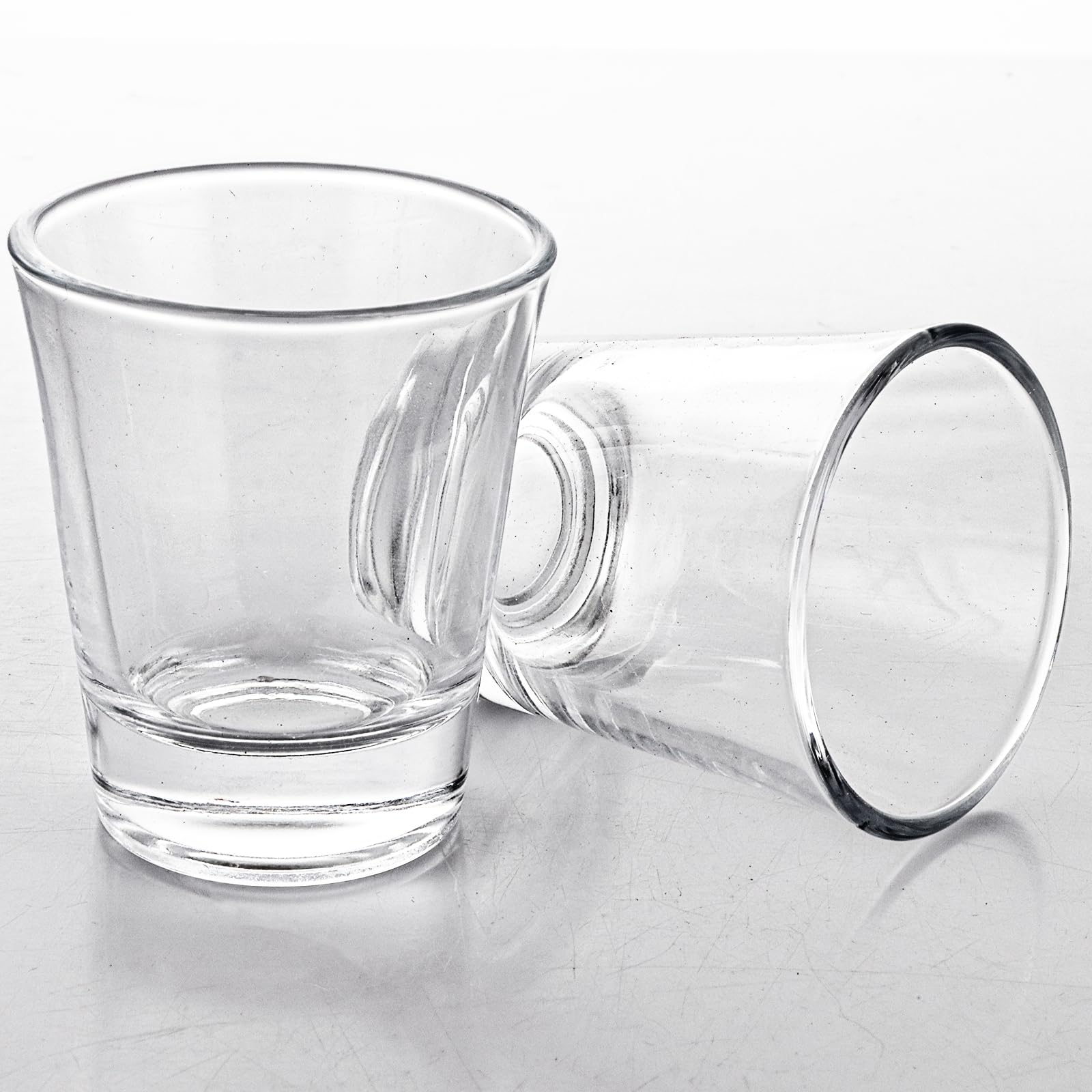 QTLCOHD Lot de 48 verres à shot transparents de 59 ml avec base lourde pour vodka, whisky, tequila, expresso, liqueur