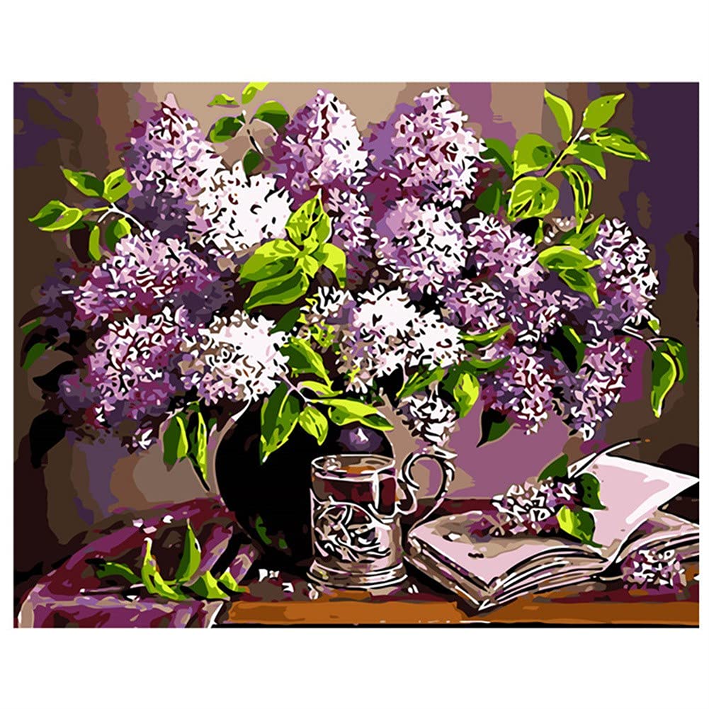 Kits Diamant Peinture Fleurs Pourpres 80x180cm, le cadeau créatif idéal pour adulte