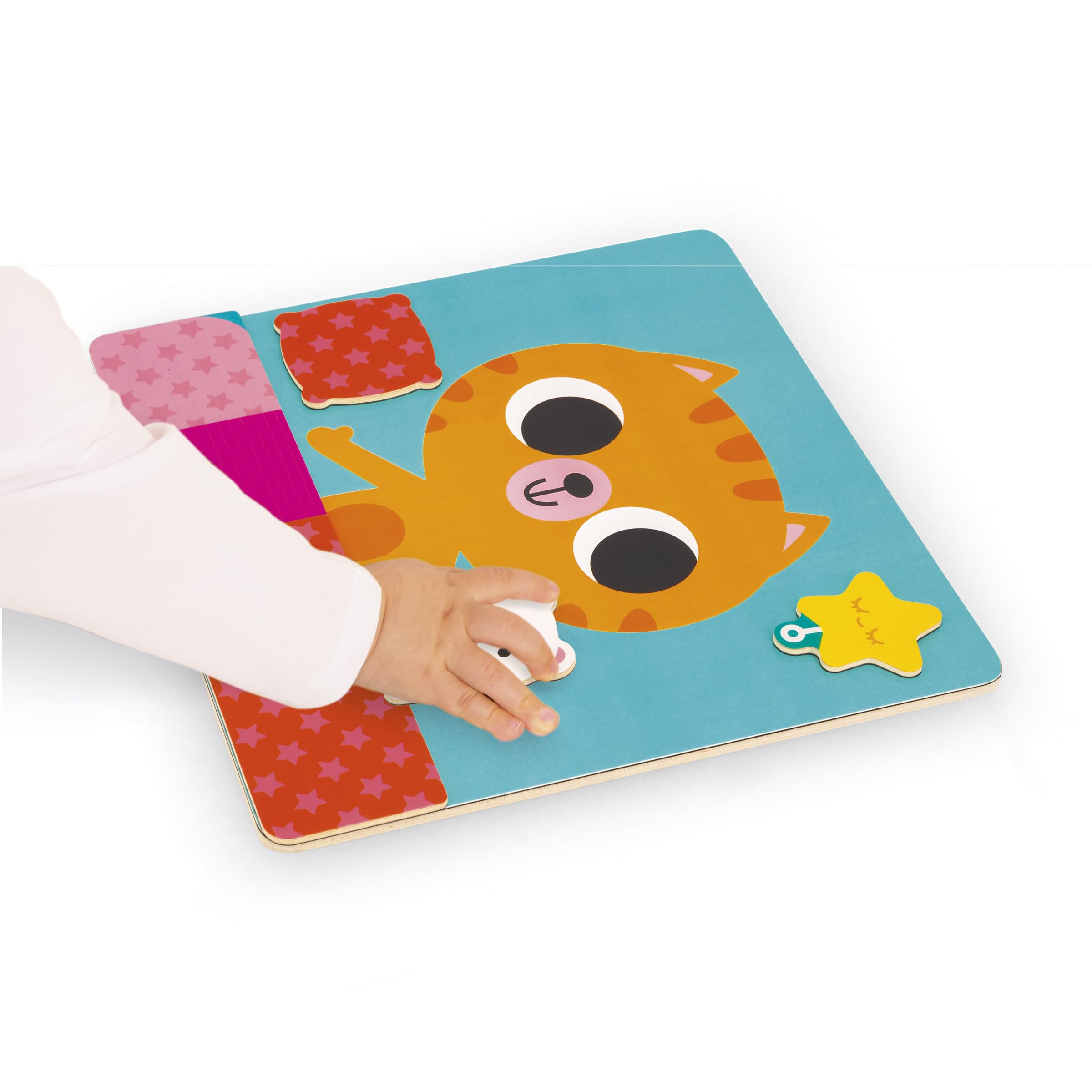 Janod - Spiel Routinen und Rituale des Tages - Magnetische Lerntafel - Organisiere deinen Alltag - 7 Modell-Lernkarten - 1 magnetisches Spielbrett - 30 Magnete - Ab 2 Jahre - J05446
