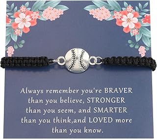 Baseball Gift Best Baseball Player Ever Gift Always Remember You are Braver Stronger Smarter Than You Think Bracelet Baseball Lovers Gift
